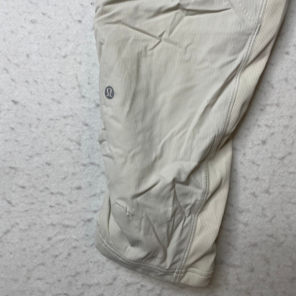 Lululemon Studio Pant III Unlined Crop Bone White‎ 10 LW6CLWS Joggers - Picture 4 of 6